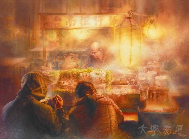 冬夜返鄉憶暖香 得獎作品 臺中市大墩美展